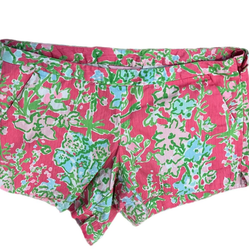 Lilly Pulitzer Women's Adie Shorts Flamingo Pink Southern Charm Size 0